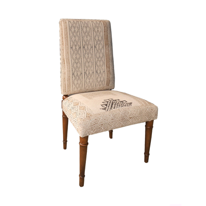 Classic Dining Chair Upholstered in Dhurrie