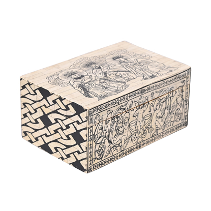 Bone Inlay Box with Picture Printed