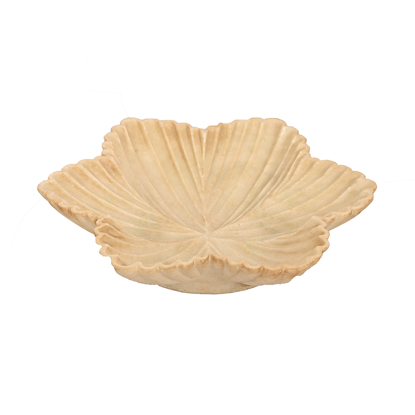 Flower Shaped Hand Carved Marble Tray